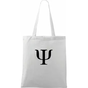Nákupní taška Psychologie znak - Taška bavlněná - 42 x 38 cm ( Bílá )