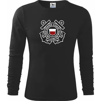 Chlapecké tričko United States Coast Guard 1790 - Triko dětské Long Sleeve - 146 cm/10 let ( Černá )