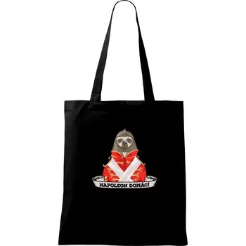 Nákupní taška Napoleon domácí lenochod - Taška bavlněná - 42 x 38 cm ( Černá )