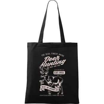 Nákupní taška Deer Hunting - Taška bavlněná - 42 x 38 cm ( Černá )