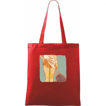 Nákupní taška Tenis is sexy 2 - Taška bavlněná - 42 x 38 cm ( Červená )
