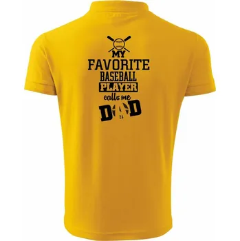 Pánská košile My favorite baseball player - DAD / MOM - Polokošile pánská Pique Polo 203 - 4XL ( Žlutá )