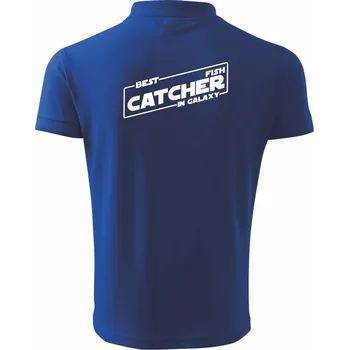 Pánská košile Rybaření - Best fish catcher in galaxy - Polokošile pánská Pique Polo 203 - 3XL ( Královská modrá )
