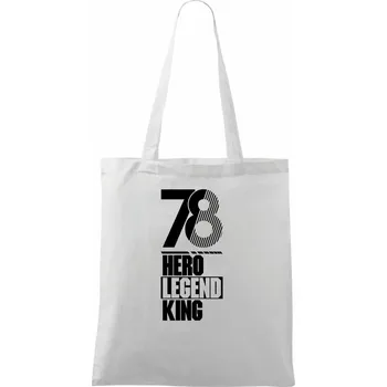 Hero, Legend, King x Queen 1978 - Taška bavlněná - 42 x 38 cm ( Bílá )