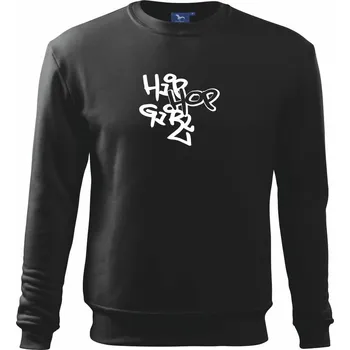 Chlapecká mikina Hip hop girl - Mikina Essential dětská - 146 cm/10 let ( Černá )