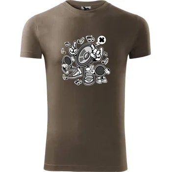 Pánské tričko Reproduktor komiks - Viper FIT - Pánské zůžené tričko - M ( Army )