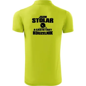 Pánská košile Stolař kouzelník - Polokošile Victory sportovní (dresovina) - XL ( Limetková )