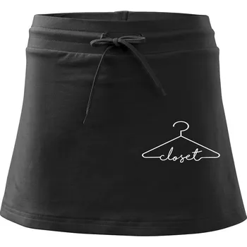 Dámská sukně Closet-ramínko - Sportovní sukně - two in one - M ( Černá )