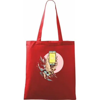 Nákupní taška Selfish - Taška bavlněná - 42 x 38 cm ( Červená )