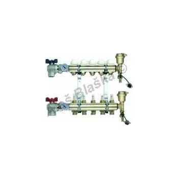 rozdělovač topení TIEMME - Itálie | Plně osazený rozdělovač pro podlahové vytápění, k podlahovému topení - 5 - cestný TM3881G