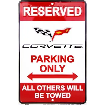 Plechová cedule Plechová cedule Corvette Parking 20cm x 30cm