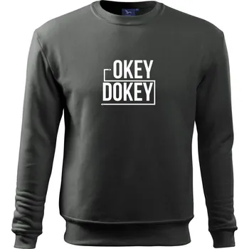Okey Dokey - Mikina Essential dětská - 158 cm/12 let ( Tmavá břidlice (šedá se zeleným nádechem) )