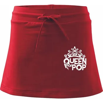 Dámská sukně Queen of Pop - Sportovní sukně - two in one - XL ( Červená )