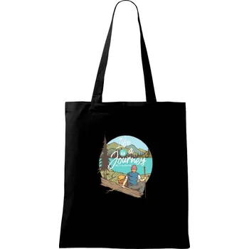 Nákupní taška The Journey Boy - Taška bavlněná - 42 x 38 cm ( Černá )