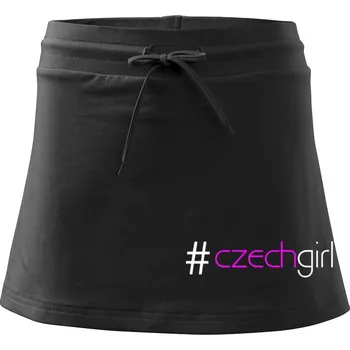 Dámská sukně Hashtag czechgirl - Sportovní sukně - two in one - XL ( Černá )