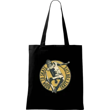 Skate girl - Taška bavlněná - 42 x 38 cm ( Černá )