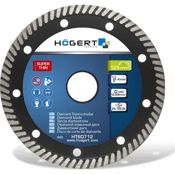 Řezný kotouč Nebrusný diamantový kotouč super tenký HOGERT Průměr kotouče (mm): 125, Tloušťka kotouče (mm): 1,4