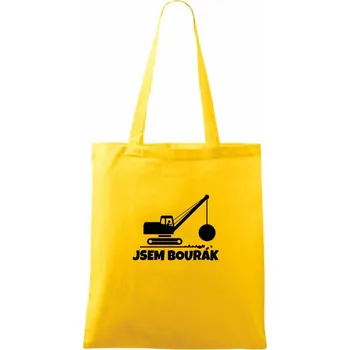 Jsem bourák - Taška bavlněná - 42 x 38 cm ( Žlutá )