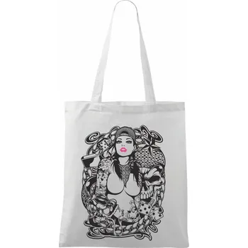 Party girl 75D - Taška bavlněná - 42 x 38 cm ( Bílá )