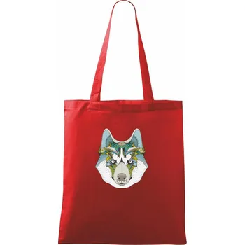 Husky zenart - Taška bavlněná - 42 x 38 cm ( Červená )