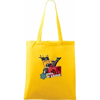 Nákupní taška Zima je kámoš fréza - Taška bavlněná - 42 x 38 cm ( Žlutá )