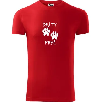 Pánské tričko Dej ty tlapy pryč - Viper FIT - Pánské zůžené tričko - L ( Červená )