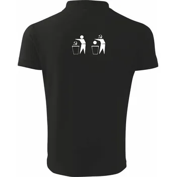 Pánská košile Srp, hlava, koš - Polokošile pánská Pique Polo 203 - 2XL ( Černá )