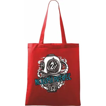 Nejlepší potápěč - Taška bavlněná - 42 x 38 cm ( Červená )
