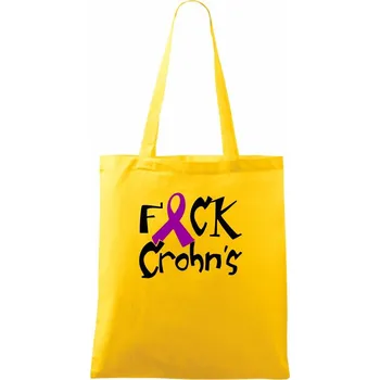 F*ck Crohns - Taška bavlněná - 42 x 38 cm ( Žlutá )