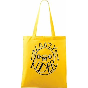 Crazy skateboard rider - Taška bavlněná - 42 x 38 cm ( Žlutá )