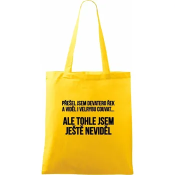 Viděl jsem velrybu couvat - Taška bavlněná - 42 x 38 cm ( Žlutá )