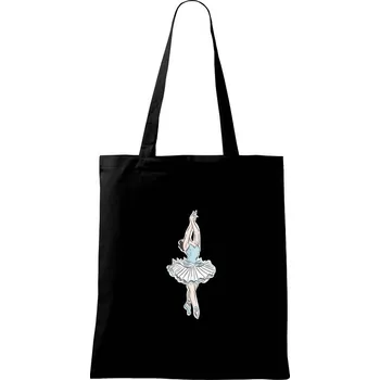 Nákupní taška Krásná baletka - Taška bavlněná - 42 x 38 cm ( Černá )