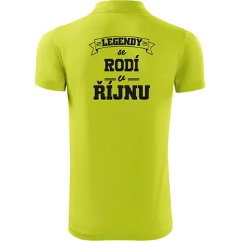 Pánská košile Legendy se rodí v říjnu - Polokošile Victory sportovní (dresovina) - S ( Limetková )