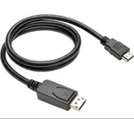 Kabel C-TECH DisplayPort/HDMI, 2m, černý