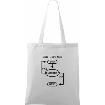 Sex diagram - Taška bavlněná - 42 x 38 cm ( Bílá )