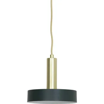 Zeleno-zlaté kovové závěsné světlo Boste - Ø 20*5 cm