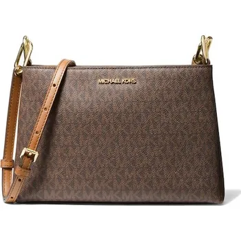 Michael Kors Trisha Medium Logo Crossbody Bag Brown