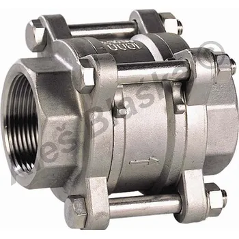 Ventil SFERACO - Francie | Nerezová zpětná klapka UNIVERZÁLNÍ s pružinkou 3dílná - NEREZ - INOX (zpětný ventil) - 1/2" N380