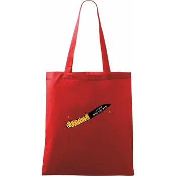 Nákupní taška Nůž into the wild - Taška bavlněná - 42 x 38 cm ( Červená )