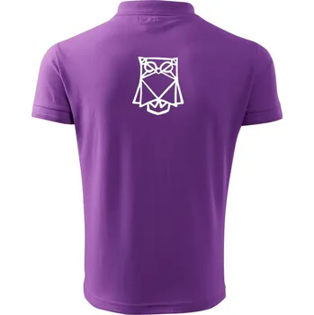 Pánská košile Geometrire - sova jednoduchá - Polokošile pánská Pique Polo 203 - 4XL ( Fialová )