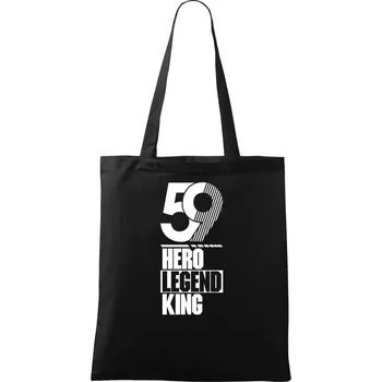 Nákupní taška Hero, Legend, King x Queen 1959 - Taška bavlněná - 42 x 38 cm ( Černá )