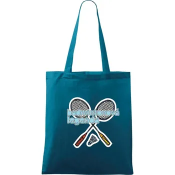 Badmintonová legenda - Taška bavlněná - 42 x 38 cm ( Petrolejová )