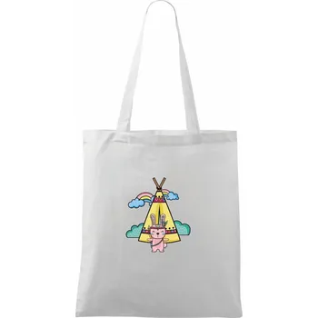 Indiánský zajíc - Taška bavlněná - 42 x 38 cm ( Bílá )