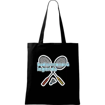 Badmintonová legenda - Taška bavlněná - 42 x 38 cm ( Černá )