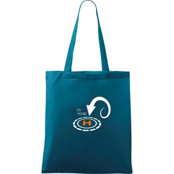 Dron my home - Taška bavlněná - 42 x 38 cm ( Petrolejová )