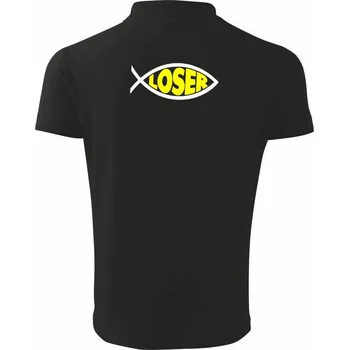 Pánská košile Rybaření - Loser - Polokošile pánská Pique Polo 203 - 3XL ( Černá )