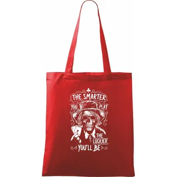 Nákupní taška Lucky poker player - Taška bavlněná - 42 x 38 cm ( Červená )