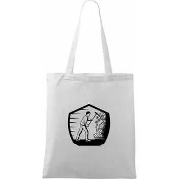 Crypto horník - Taška bavlněná - 42 x 38 cm ( Bílá )