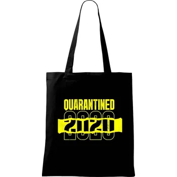 Nákupní taška QUARANTINED - Taška bavlněná - 42 x 38 cm ( Černá )