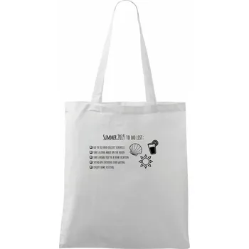 Summer 2019 to do list - Taška bavlněná - 42 x 38 cm ( Bílá )